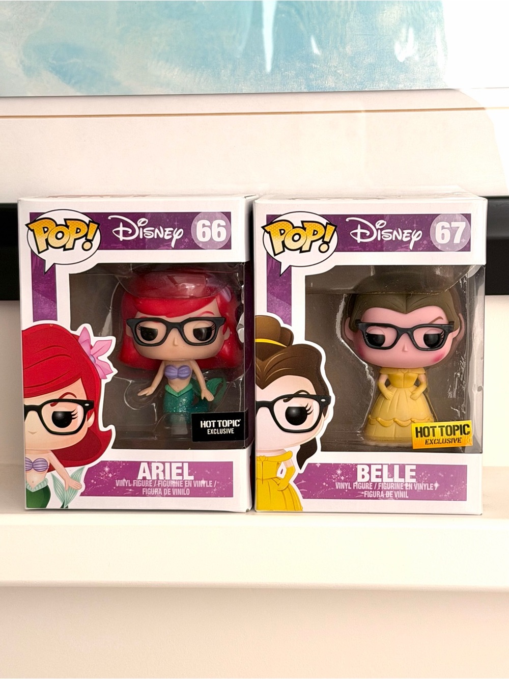 Funko Disney Ariel (Red, Green) & Belle (Yellow) Hot Topic Exclusive Duo